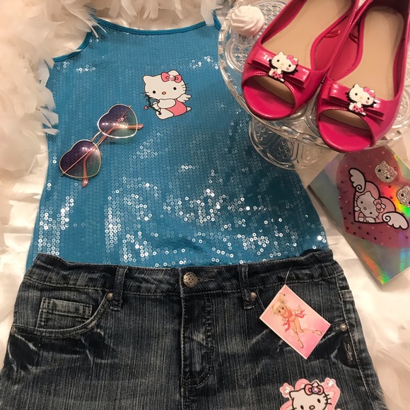 Adorable  custom hello kitty 4 pieces dream summer set🌈🌞🍭 - Picture 13 of 16